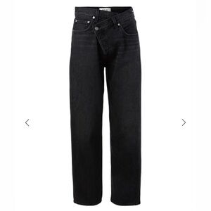 AGOLDE Criss Cross Straight Jean in Savage – Black